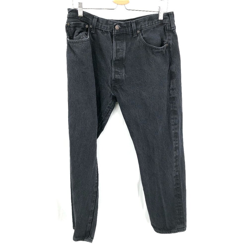 Levi's 501 classic straight leg 100% Cotton button fly jeans black 36x30 36